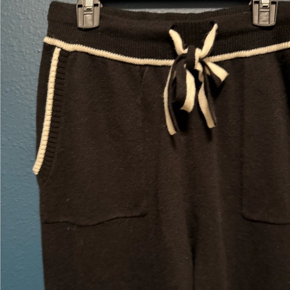 Splendid Elizabeth Cotton Blend Knit Joggers M Black - Picture 5 of 6